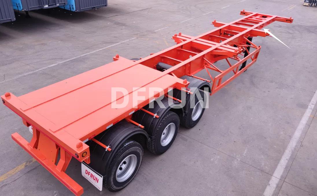 3 axles 40ft skeletal trailer will be shipped to Tanzania