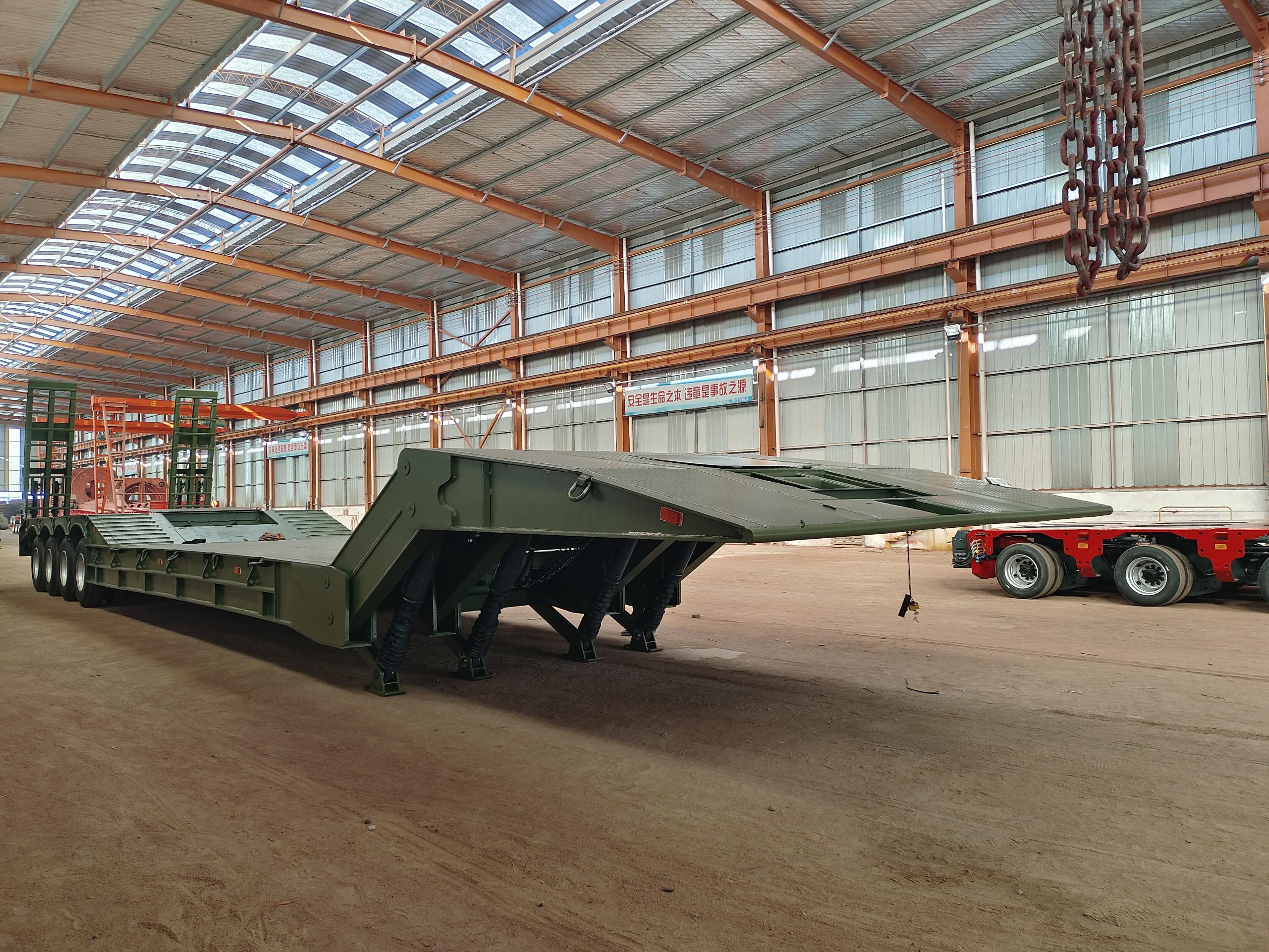 4 essieux 120T col de cygne pliable porte-char