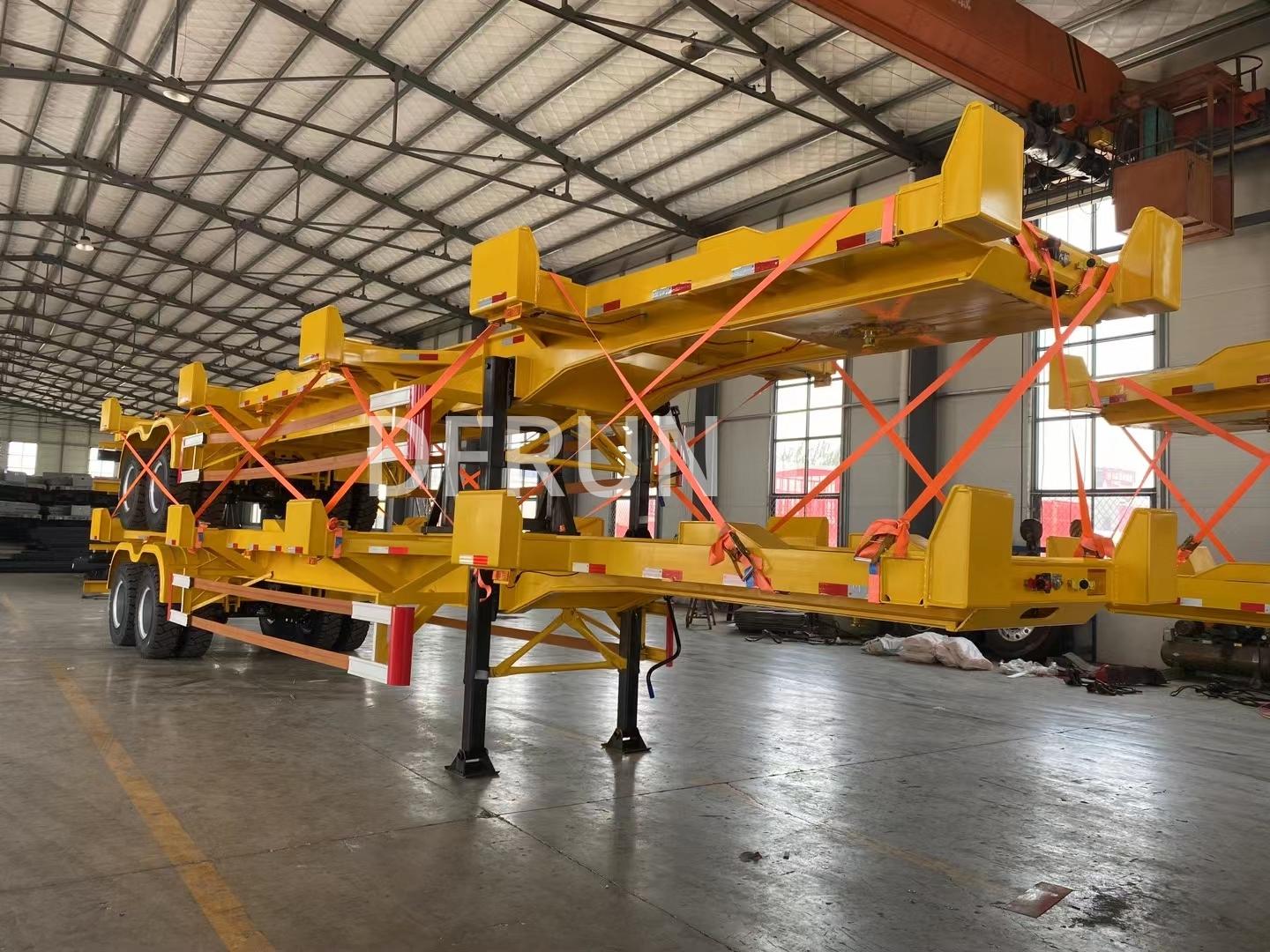 DFRUN commande de 2 essieux Bomb Cart Trailer 40FT vers Côte d'Ivoire